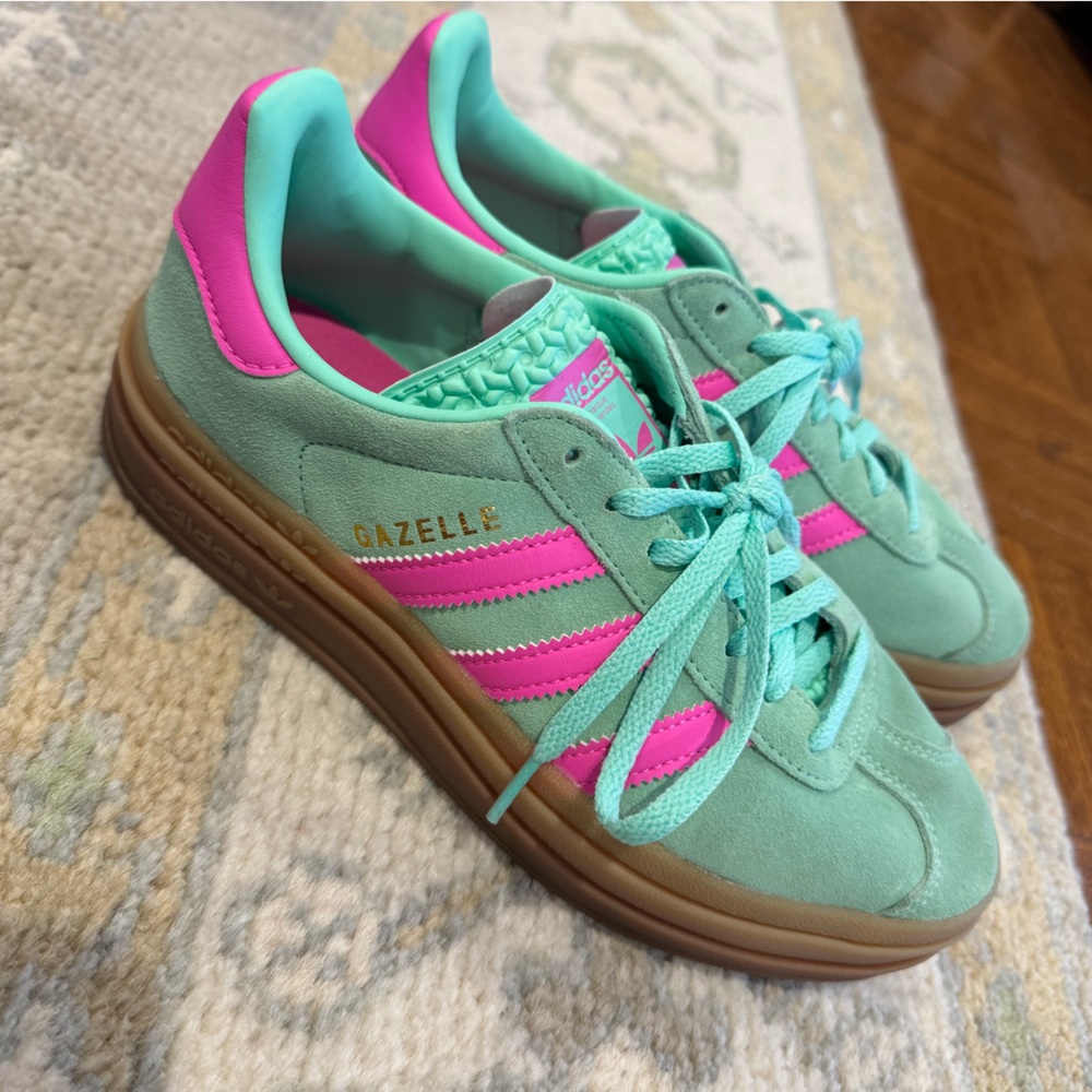 Adidas Wmns Gazelle Bold 'Pulse Mint Screaming Pink'